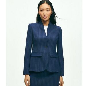 Brooks Brothers Women's Navy Pinstripe Blazer & Skirt